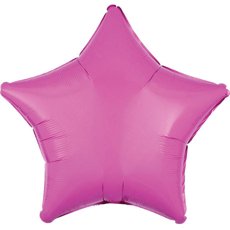 Star Foil Balloon Bright Bubble Gum Pink
