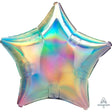 Star Foil Balloon - Iridescent Pastel Rainbow