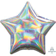 Star Foil Balloon 19 Inch Iridescent Silver