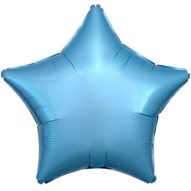 Foil Balloon 19 Inch Star Metallic Pearl Pastel Blue