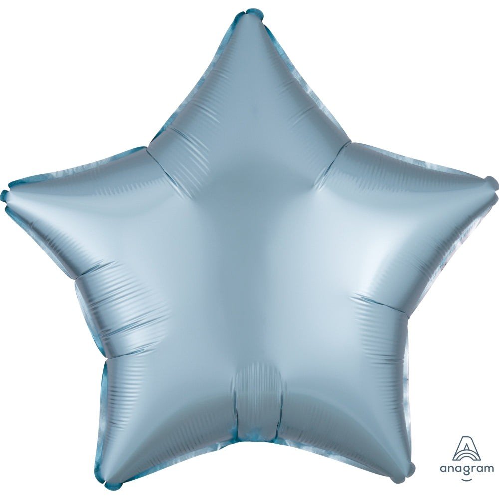 Foil Balloon 19 Inch Star Satin Luxe Pastel Blue