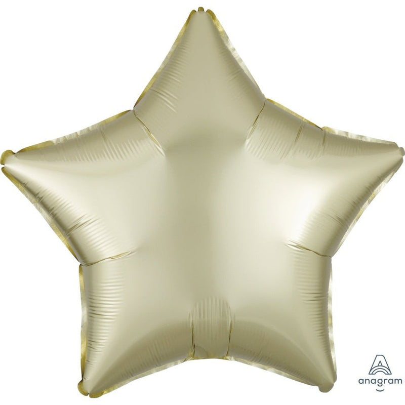 Foil Balloon 19 Inch Star Satin Luxe Pastel Yellow