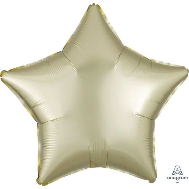 Foil Balloon 19 Inch Star Satin Luxe Pastel Yellow