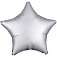 Star Foil Balloon - Satin Luxe Platinum
