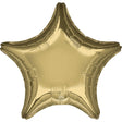 Star Foil Balloon White Gold 19 Inch