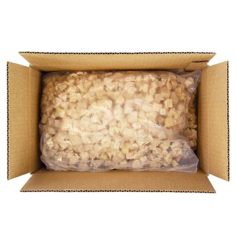 Brakebush Chik'N'Zips 1/2" Diced Fully Cooked Chicken Breast Meat 5 lb. Bag - 2/Case