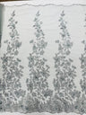 Princess 3D Floral Lace Polyester Fabric - Beaded Mesh Lace, 50" Width (1 Yard)