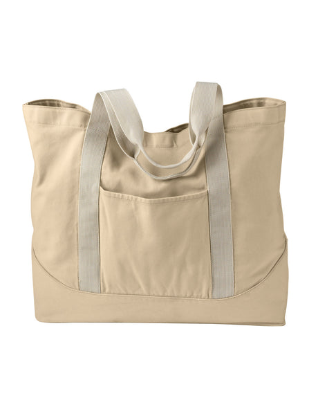 Pigment-Dyed Large Canvas Tote