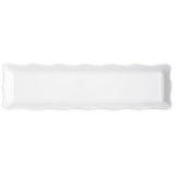 G. E. T. Melamine Display Tray, Scallop Edged, Bake & Brew Series, 23" x 5.25", White