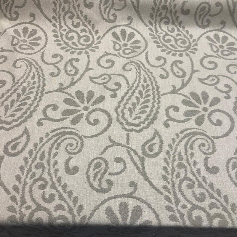 Paisley Patina Noble Linen Cotton Fabric - Paisley Pattern, Upholstery Drapery Fabric, 24.5" Vertical Repeat, 14" Horizontal Repeat (1 Yard)
