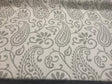 Paisley Patina Noble Linen Cotton Fabric - Paisley Pattern, Upholstery Drapery Fabric, 24.5" Vertical Repeat, 14" Horizontal Repeat (1 Yard)