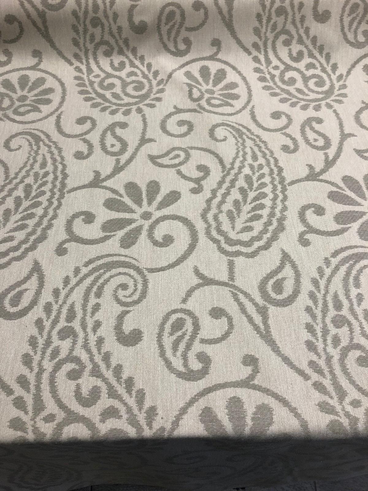Paisley Patina Noble Linen Cotton Fabric - Paisley Pattern, Upholstery Drapery Fabric, 24.5" Vertical Repeat, 14" Horizontal Repeat (1 Yard)