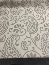 Paisley Patina Noble Linen Cotton Fabric - Paisley Pattern, Upholstery Drapery Fabric, 24.5" Vertical Repeat, 14" Horizontal Repeat (1 Yard)