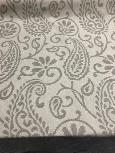 Paisley Patina Noble Linen Cotton Fabric - Paisley Pattern, Upholstery Drapery Fabric, 24.5" Vertical Repeat, 14" Horizontal Repeat (1 Yard)