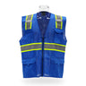 Multi Pocket High Visibility Reflective Safety Vest with Zipper Front 100% Polyester