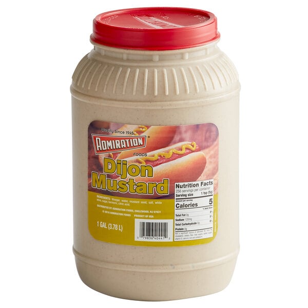 Admiration Dijon Mustard 1 Gallon Containers - 4/Case