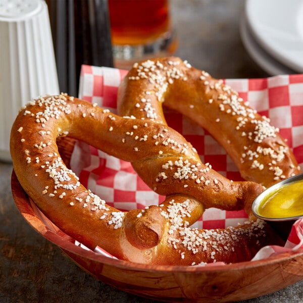 SuperPretzel King Size Baked Soft Pretzel 5 oz. - 50/Case