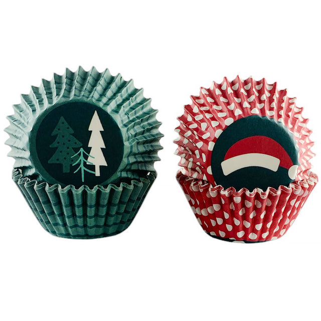 Wilton Mini Christmas Cupcake Liners – Tree and Hat 50 count