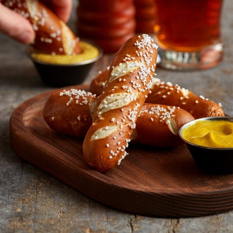 Bavarian Bakery 3" Mini Bavarian Soft Pretzel Sticks 1.2 oz. - 100/Case