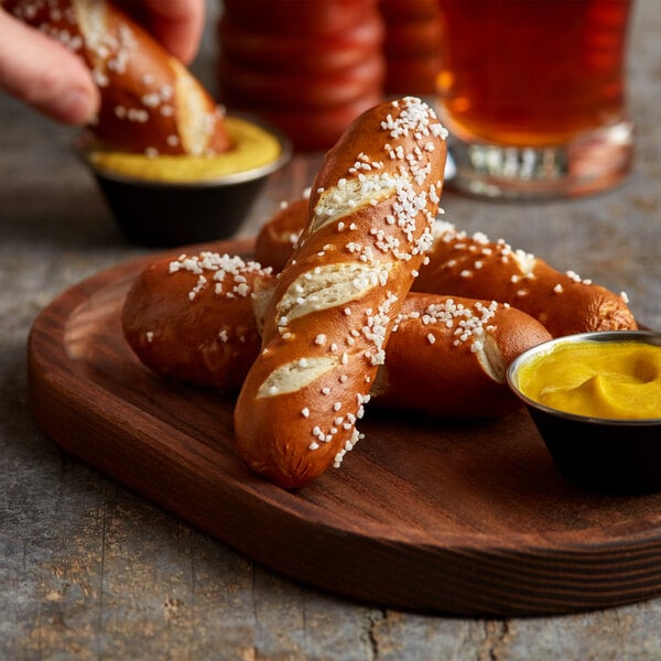 Bavarian Bakery 3" Mini Bavarian Soft Pretzel Sticks 1.2 oz. - 100/Case