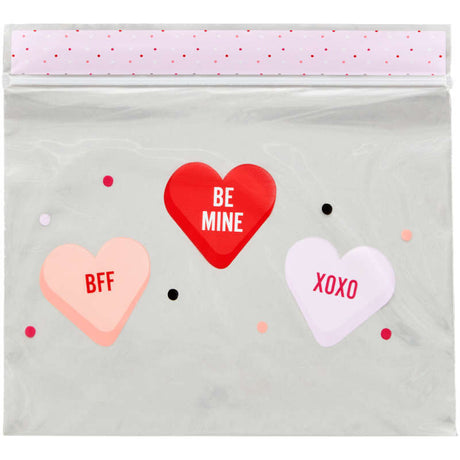 Wilton Clear Conversation Hearts Valentine's Day Resealable Treat Bags, 20-Count
