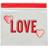 Wilton Clear “LOVE" and Hearts Valentine's Day Resealable Treat Bags, 20-Count