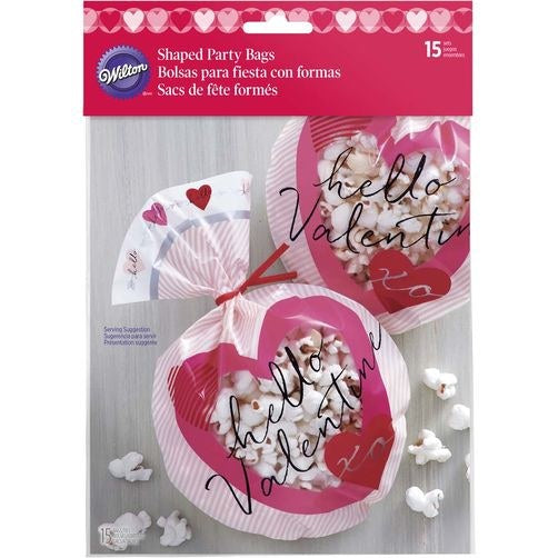 Wilton Hello Valentine's Day Treat Bags, 15 Count