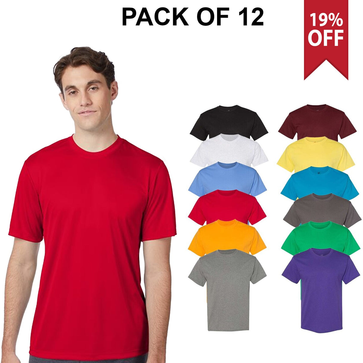 12 Pack: Hanes® Cool DRI Performance T-Shirt