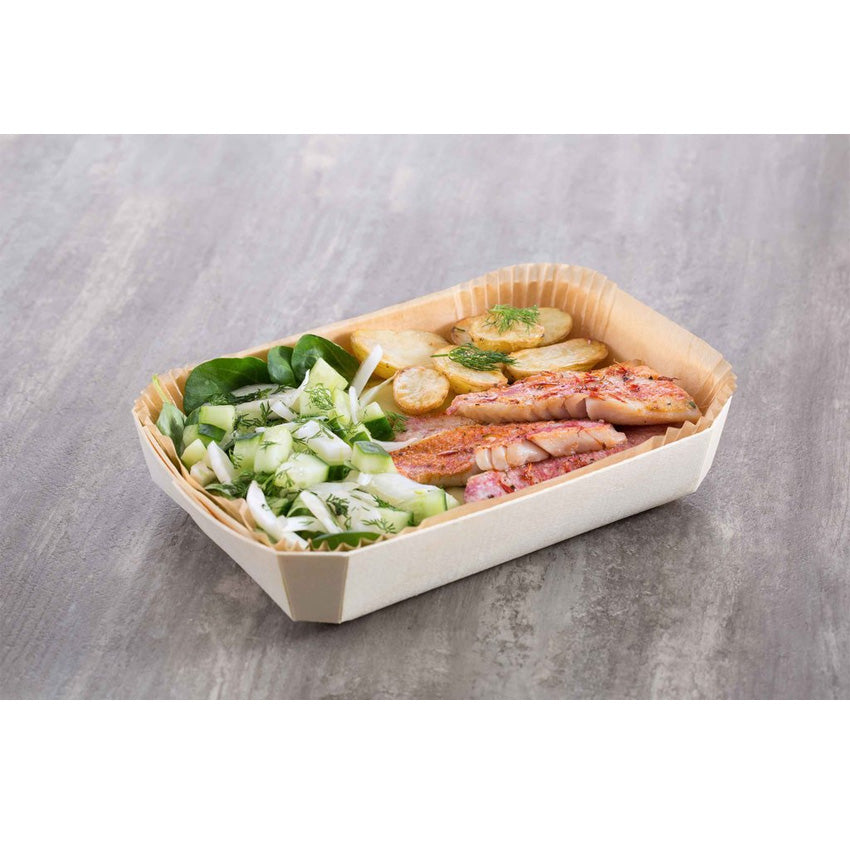 Panibois Bakeable Wooden Sir Basket 8-1/4" x 5 3/4" x 1-1/2" - Case of 100