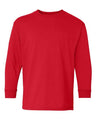 12 Pack : Gildan® Heavy Cotton Youth Crewneck Long Sleeve T-Shirt