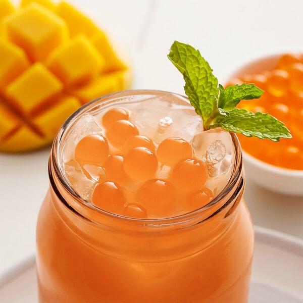 Bossen Pure25 Mango Bursting Boba 7.04 lb. - 4/Case