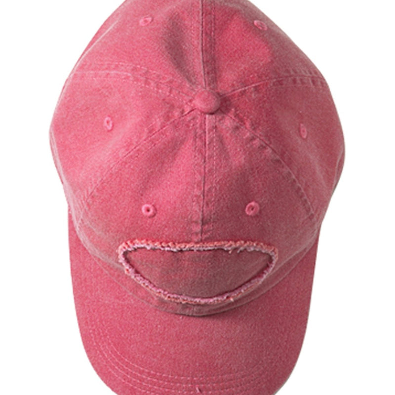 Pigment-Dyed Raw-Edge Patch Baseball Cap