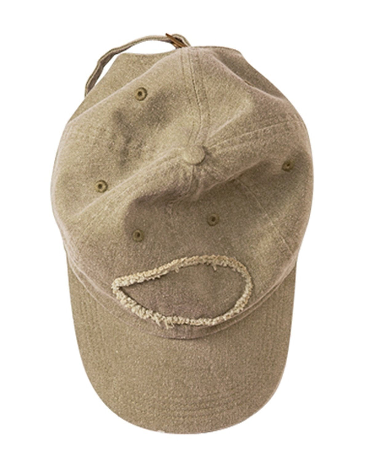 Pigment-Dyed Raw-Edge Patch Baseball Cap