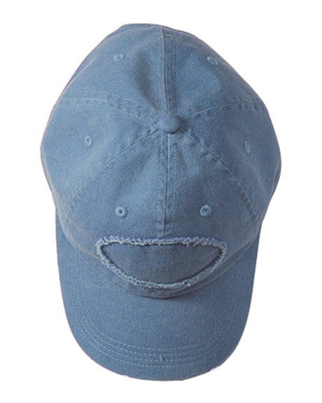 Pigment-Dyed Raw-Edge Patch Baseball Cap