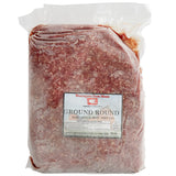 Warrington Farm Meats 90% Lean / 10% Fat Frozen Ground Round Beef 5 lb. - 4/Case