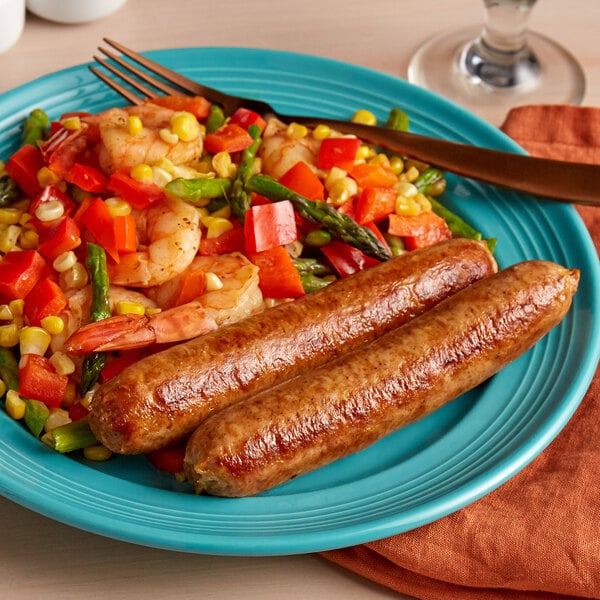 Warrington Farm Meats 7" Jerk Chicken Sausage 1 lb. - 10/Case