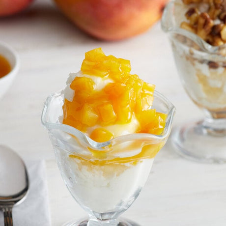 I. Rice Georgia Peach Dessert / Sundae Topping 1/2 Gallon - 6/Case