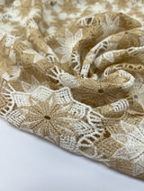 Polyamide Macramé Floral White-Beige