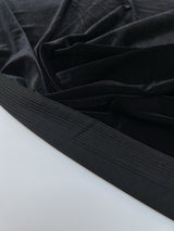 Black Polyamide Velour Knit