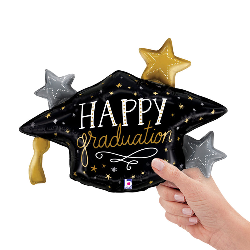 Foil Balloon Satin Metallic Grad Hat