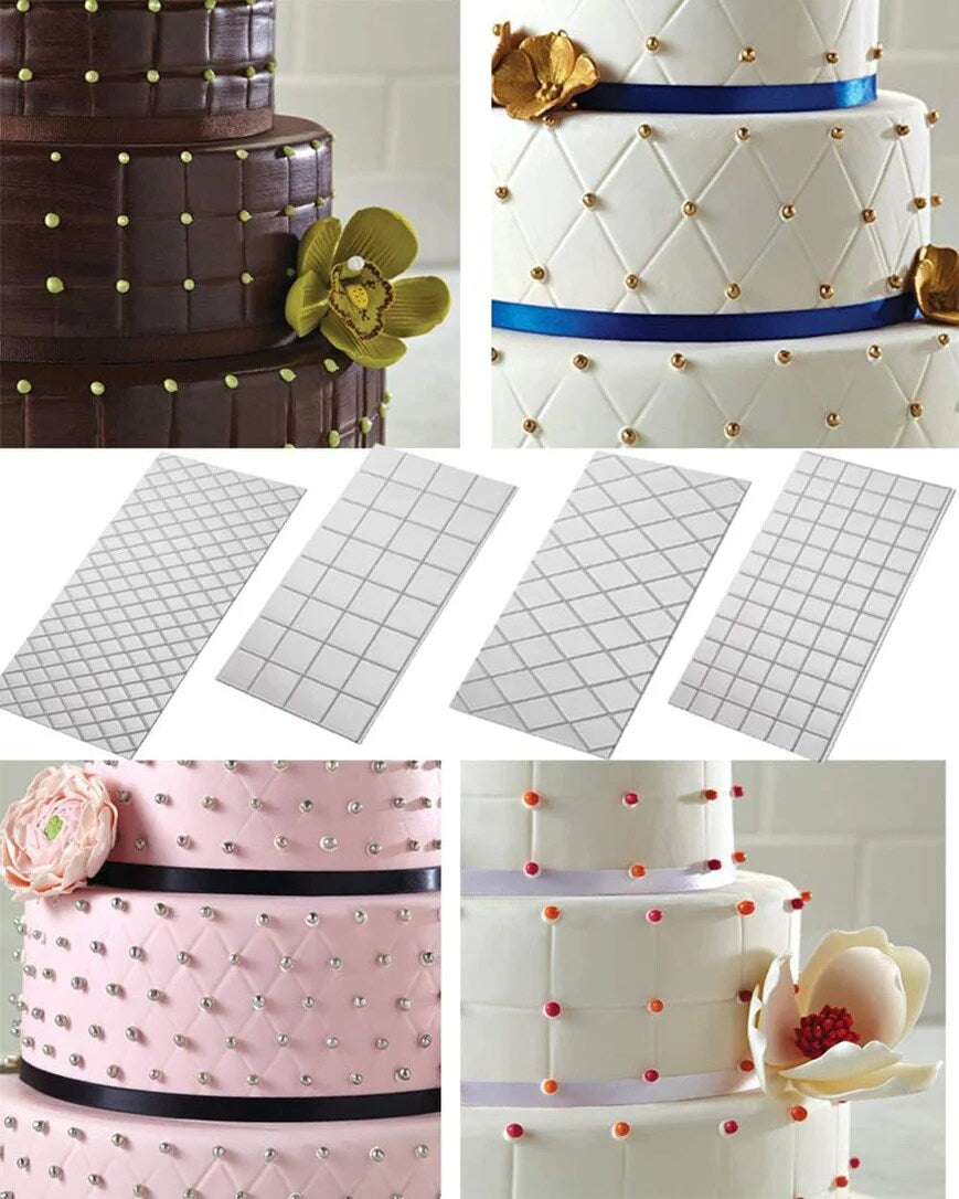 CK Products Icing Impression Mat Diamond & Square Assortment 4 pk