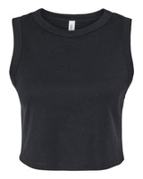 BELLA + CANVAS® Women's Micro Rib Muscle Crewneck Sleeveless Crop Tank - 1013