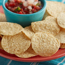 Mission 2 lb. White Round Corn Tortilla Chips - 6/Case