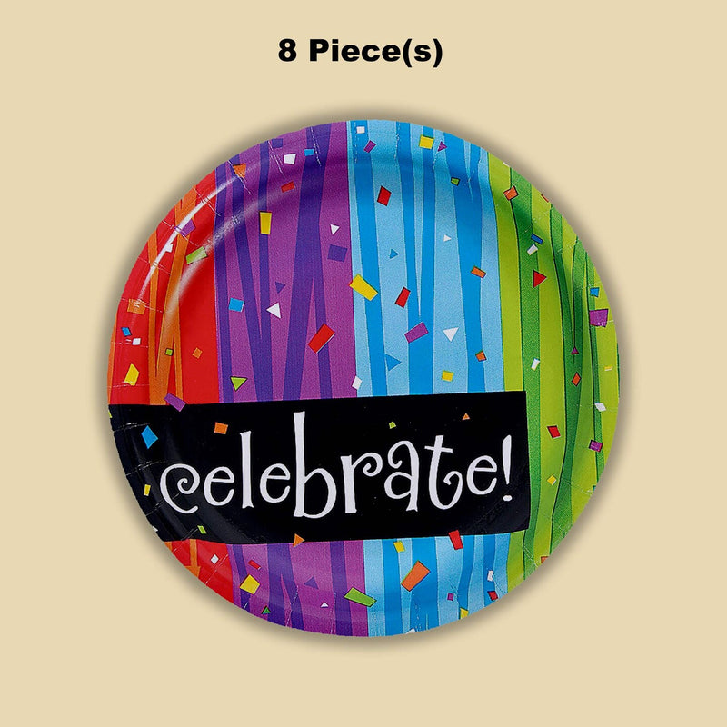 8 Count 40th Birthday Burst Paper Dessert Plates 7 Inch Disposable Party Supplies Anniversary