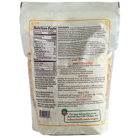 Bob's Red Mill Muesli Cereal 40 oz.