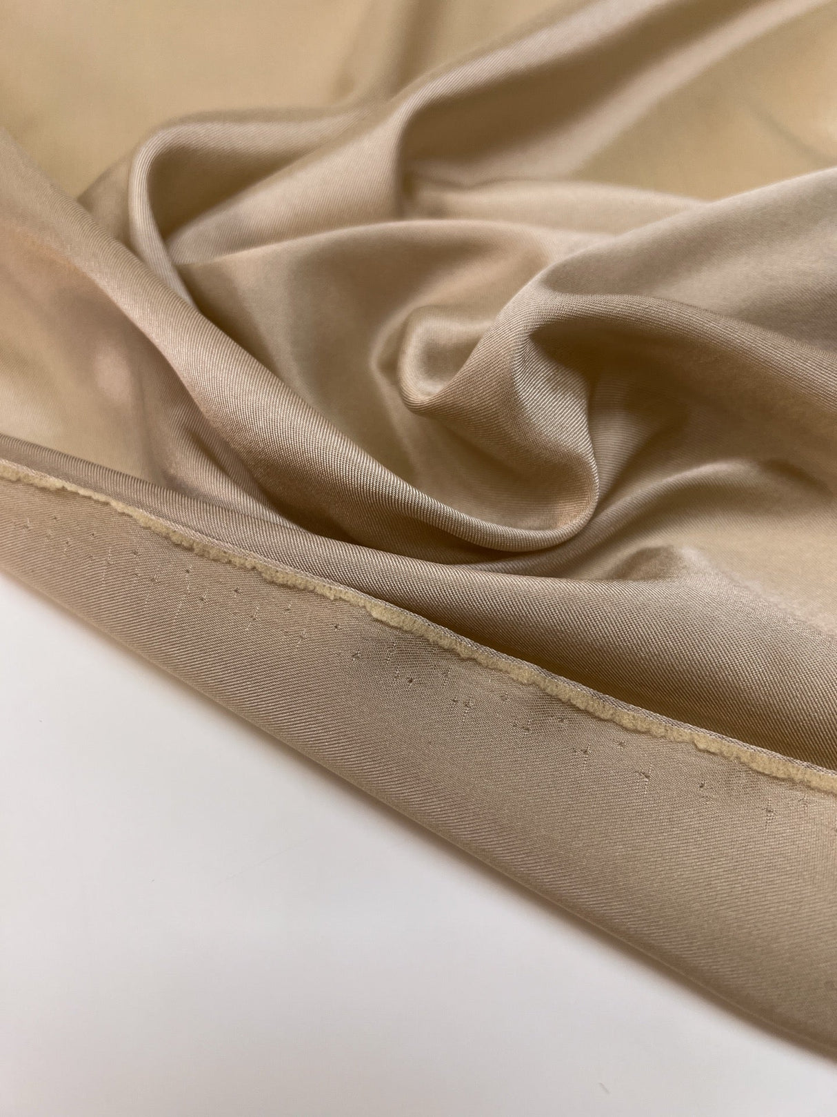 Viscose Lining Twill Beige Stretch