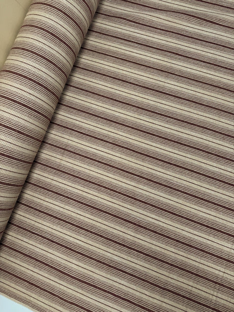 Wool Cotton Striped Fabric