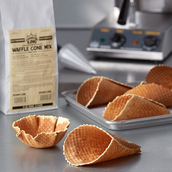 Carnival King Old Fashioned Waffle Cone Mix 5 lb. Bag - 6/Case