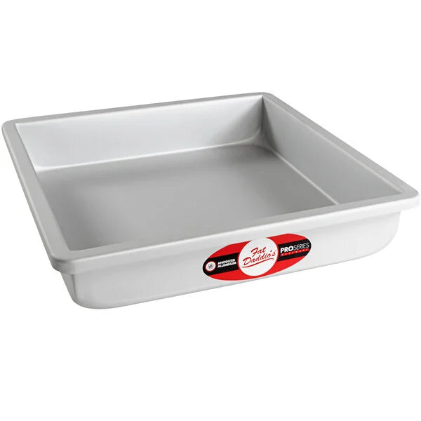 Fat Daddios Pro Series Bakeware Square 10 x 10 x 2" Anodized Aluminum Straight Sided Cake Pan