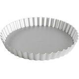 Fluted Tartlet / Quiche Pan with Removable Bottom, Round Anodized Aluminum, Choose from 8 Sizes